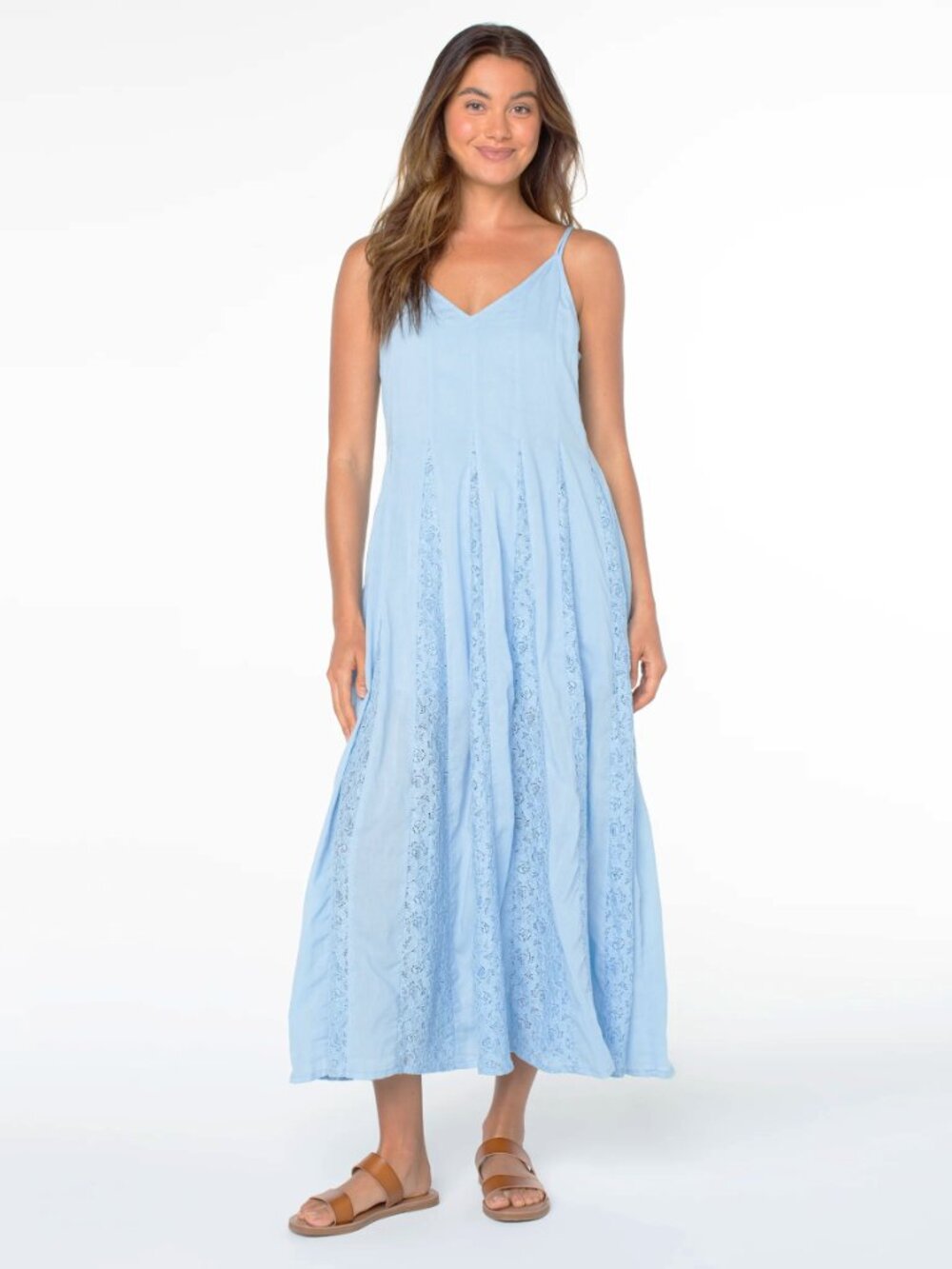 Roxy Maxi Dress Jardin Bloom NWT Airy Blue